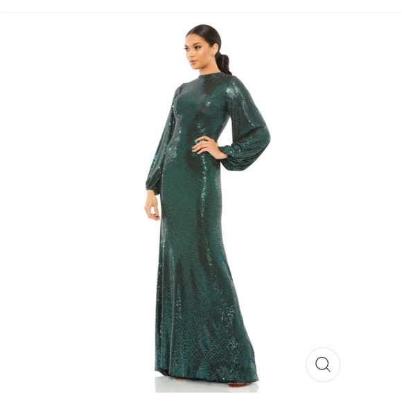 Mac Duggal 26576 Long Sleeve Formal Blouson Dress - Picture 1 of 5